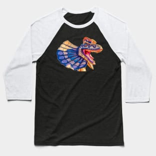 Spitting Dinosaur the Dilophosaurus Baseball T-Shirt